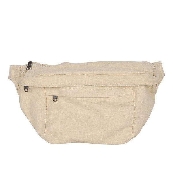 London Oversized Canvas Crescent Sling Bag – Adjustable Casual Crossbody