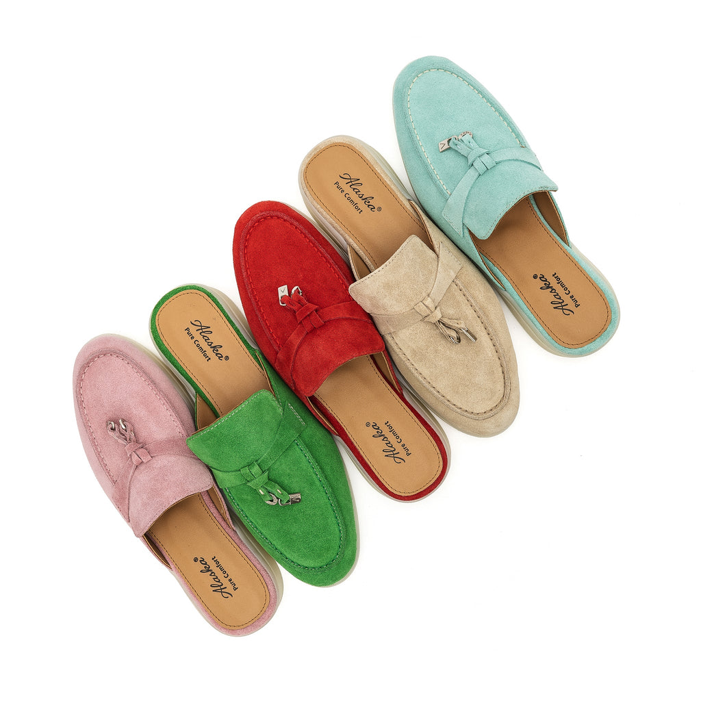 Como Suede Mules in Turquoise