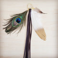 Boho Western Leather Boot Bling Cognac Suede w/ Peacock Feather 500w