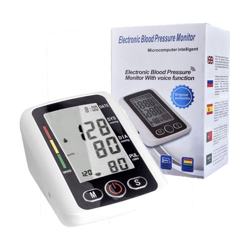 Arm High Blood Pressure Monitor Digital BP Cuff LCD Pulse Meter Voice Machine US