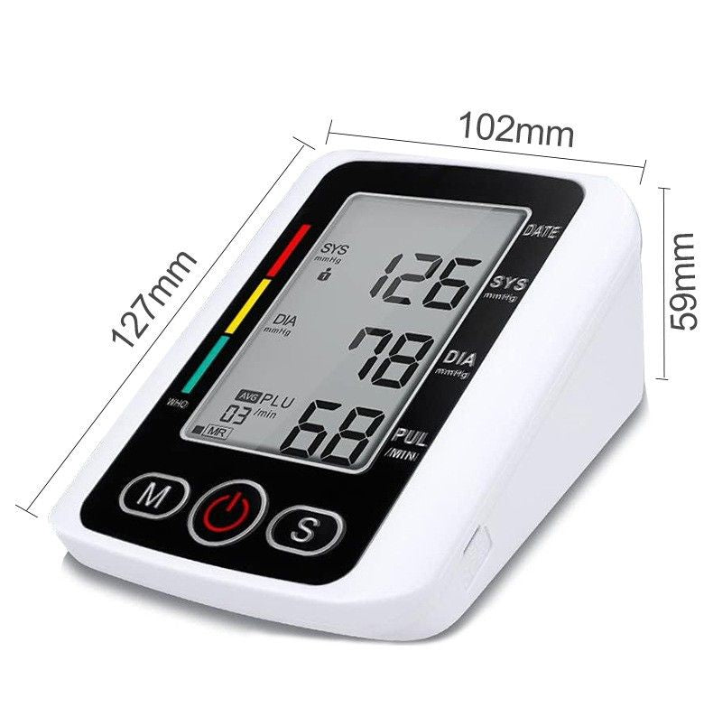 Arm High Blood Pressure Monitor Digital BP Cuff LCD Pulse Meter Voice Machine US