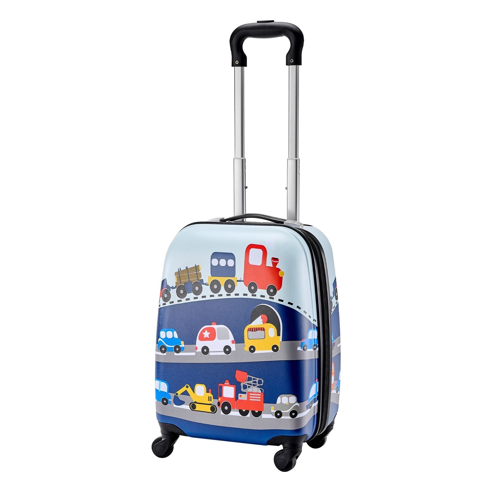 Kids Luggage Set, 5 Piece, 18 Inch Hardside Rolling Wheels Suitcase with Backpack & U-shape Pillow, Truck Kids Carry on Luggage Set, Holiday Birthday Gift for Girls Boys, Airline Approved