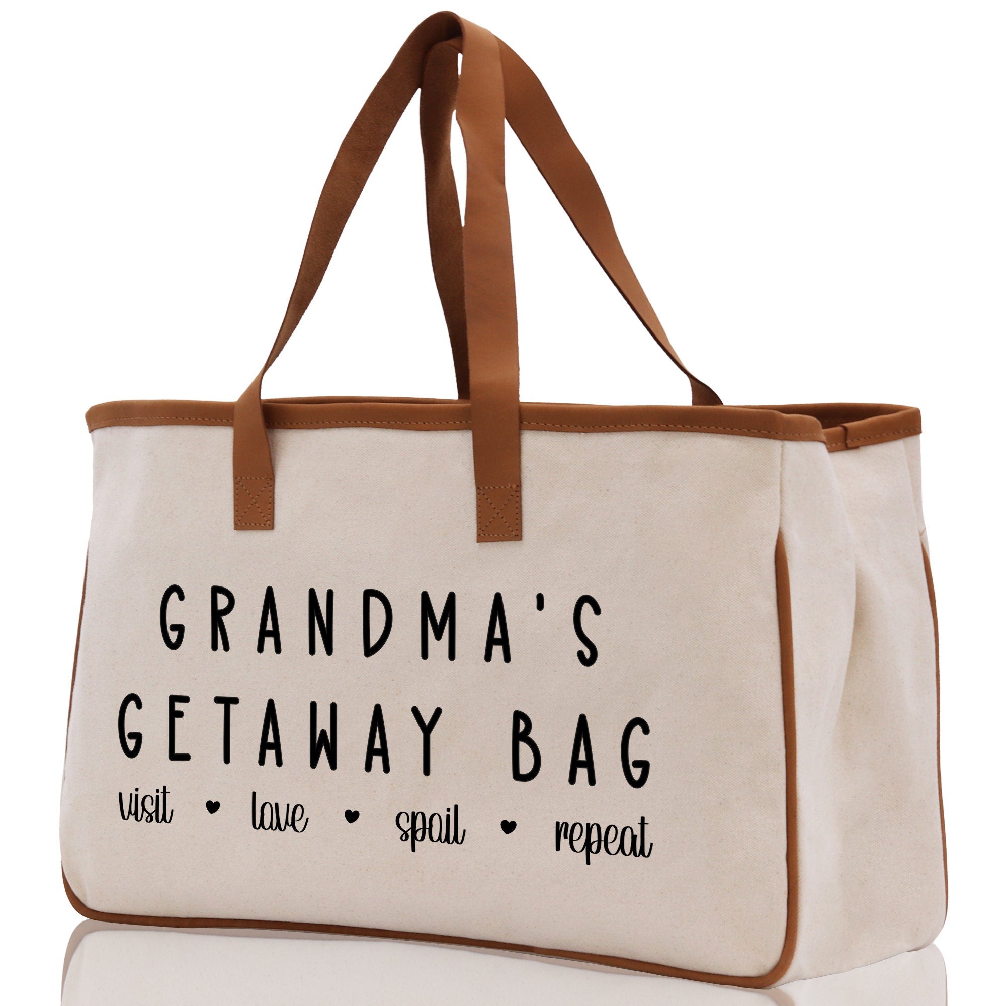 Grandma Tote Bag Grandma's Getaway Bag Grandma Nana Bag Grandma Gift Bag Shopping Bag Mothers Day Gift Live Love Spoil Bag Grandma Beach Bag